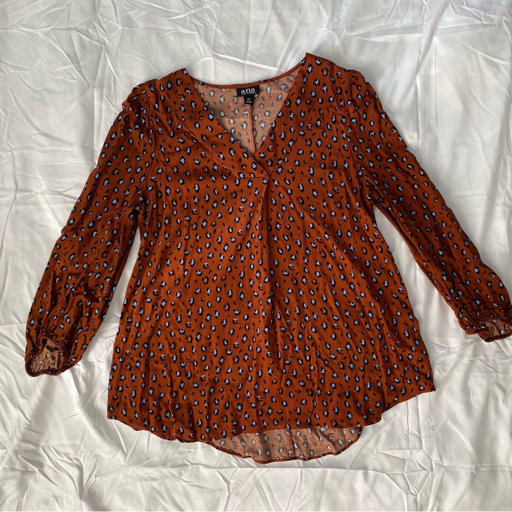 a.n.a Leopard print blouse